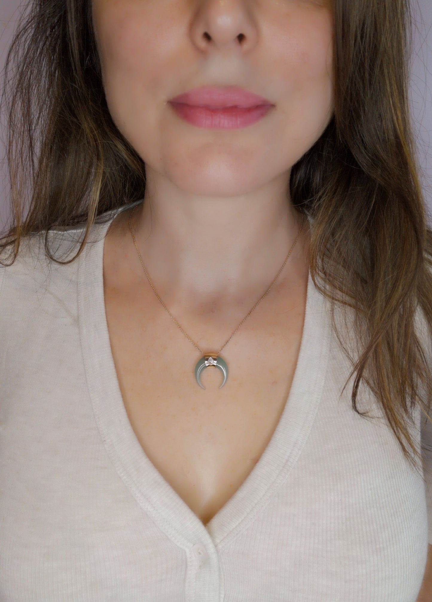 Inverted Moon Necklace